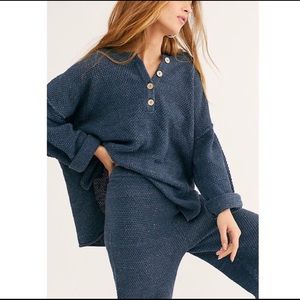 Free People Hailee Sweater Set (in navy)